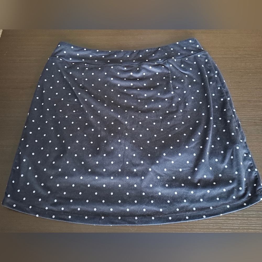 Black and White Polkadot Large Skort